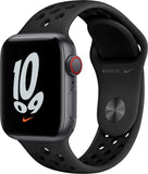 Apple Watch Nike SE 44 mm (GPS+CELLULAR)  Space Gray Aluminum Case With Anthracite Sport Band  (MKRX3LL/A)