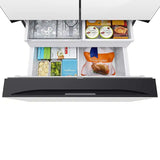 Samsung - BESPOKE 30 cu. ft. French Door Smart Refrigerator with AutoFill Water Pitcher (RF30BB620012) - White Glass