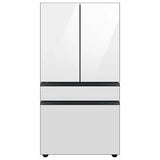 Samsung - BESPOKE 29 cu. ft. 4-Door French Door Smart Refrigerator with Beverage Center (RF29BB860012) - White Glass