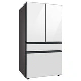 Samsung - BESPOKE 29 cu. ft. 4-Door French Door Smart Refrigerator with Beverage Center (RF29BB860012) - White Glass