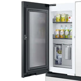 Samsung - BESPOKE 29 cu. ft. 4-Door French Door Smart Refrigerator with Beverage Center (RF29BB860012) - White Glass