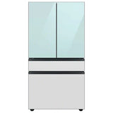 Samsung - BESPOKE 29 cu. ft 4-Door French Door Smart Refrigerator with Beverage Center (RF29BB86004M) - Morning Blue Glass