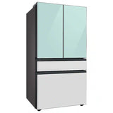Samsung - BESPOKE 29 cu. ft 4-Door French Door Smart Refrigerator with Beverage Center (RF29BB86004M) - Morning Blue Glass