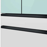Samsung - BESPOKE 29 cu. ft 4-Door French Door Smart Refrigerator with Beverage Center (RF29BB86004M) - Morning Blue Glass