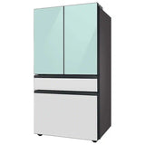 Samsung - BESPOKE 29 cu. ft 4-Door French Door Smart Refrigerator with Beverage Center (RF29BB86004M) - Morning Blue Glass