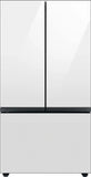 Samsung - BESPOKE 30 cu. ft. 3-Door French Door Smart Refrigerator with Beverage Center (RF30BB660012) - White Glass