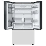 Samsung - BESPOKE 30 cu. ft. 3-Door French Door Smart Refrigerator with Beverage Center (RF30BB660012) - White Glass