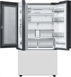 Samsung - BESPOKE 30 cu. ft. 3-Door French Door Smart Refrigerator with Beverage Center (RF30BB660012) - White Glass