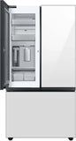 Samsung - BESPOKE 30 cu. ft. 3-Door French Door Smart Refrigerator with Beverage Center (RF30BB660012) - White Glass