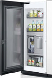 Samsung - BESPOKE 30 cu. ft. 3-Door French Door Smart Refrigerator with Beverage Center (RF30BB660012) - White Glass