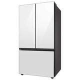 Samsung - BESPOKE 30 cu. ft. 3-Door French Door Smart Refrigerator with Beverage Center (RF30BB660012) - White Glass