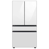 Samsung - BESPOKE 23 cu. ft. 4-Door French Door Counter Depth Smart Refrigerator with Beverage Center (RF23BB860012) - White Glass