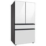 Samsung - BESPOKE 23 cu. ft. 4-Door French Door Counter Depth Smart Refrigerator with Beverage Center (RF23BB860012) - White Glass