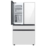 Samsung - BESPOKE 23 cu. ft. 4-Door French Door Counter Depth Smart Refrigerator with Beverage Center (RF23BB860012) - White Glass