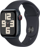 Apple Watch SE 2 (2023) 40mm (GPS + CELLULAR) - Midnight Aluminum - Midnight Sport Band - Size:M/L - (MRG63LL/A)