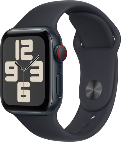 Apple Watch SE 2 (2023) 40mm (GPS + CELLULAR) - Midnight Aluminum - Midnight Sport Band - Size:M/L - (MRG63LL/A | MRG63CL/A)