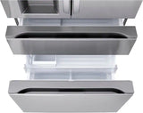LG - Counter-Depth MAX 24.5 Cu. Ft. 4-Door French Door Smart Refrigerator with Full-Convert Drawer (LF25G8330S) - Stainless Steel