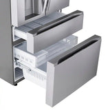 LG - Counter-Depth MAX 24.5 Cu. Ft. 4-Door French Door Smart Refrigerator with Full-Convert Drawer (LF25G8330S) - Stainless Steel
