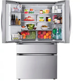 LG - Counter-Depth MAX 24.5 Cu. Ft. 4-Door French Door Smart Refrigerator with Full-Convert Drawer (LF25G8330S) - Stainless Steel