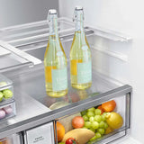 Samsung Bespoke 23 Cu. Ft. 4-Door Flex French Door Counter Depth Refrigerator with Beverage Center (RF23DB960012) - White Glass