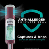 Shark HZ3000 Stratos Ultralight Corded Stick Vacuum with DuoClean PowerFins HairPro, Self-Cleaning Brushroll, & Odor Neutralizer Technology, Red Plum