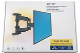 40-75 inch Full Motion TV Wall Mount Dual Articulating Arms up to 100 lbs and Max VESA 600 x 400mm, Wall Mount TV Bracket Swivel and Tilt Black (Model-767-L600)