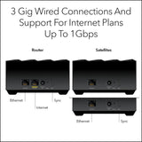 NETGEAR - Nighthawk AX3000 Dual-Band Mesh Wi-Fi System (3-pack) - Black