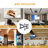 40-75 inch Full Motion TV Wall Mount Dual Articulating Arms up to 100 lbs and Max VESA 600 x 400mm, Wall Mount TV Bracket Swivel and Tilt Black (Model-767-L600)