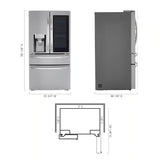 LG - 29.5 Cu. Ft. 4-Door French Door-in-Door Smart Refrigerator with Craft Ice (LRMVS3006S) - Stainless Steel
