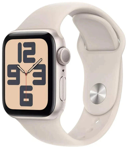 Apple Watch SE 2 (2023) 44mm (GPS) - Starlight Aluminum - Starlight Sport Band - Size:M/L - (MRE53LL/A | MRE53CL/A)