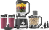 Ninja CO905KS Deluxe Kitchen System, 1600 WP Auto-IQ Base, 88-oz. Picther, 9-cup Deluxe Food Processor, (2) 24-oz. Single-Serve Cups