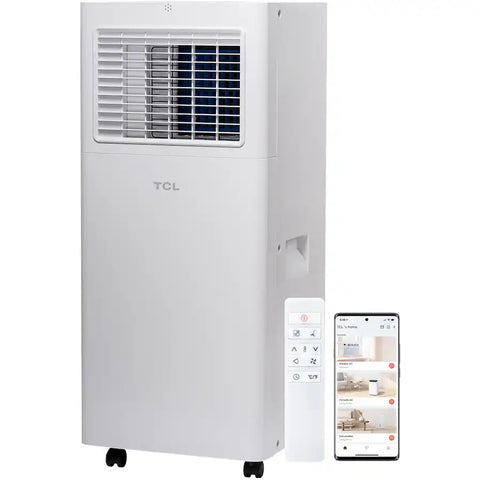 TCL - 150 Sq. Ft. 5,100 BTU SACC Smart Portable Air Conditioner H5P44W - White