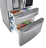 LG - 29.5 Cu. Ft. 4-Door French Door-in-Door Smart Refrigerator with Craft Ice (LRMVS3006S) - Stainless Steel