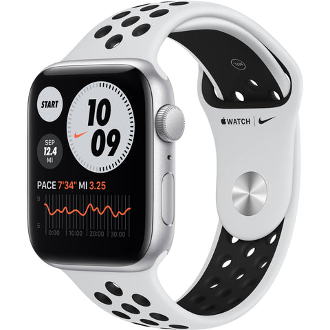 Apple Watch Nike SE 40 mm (GPS)  Silver Aluminum Case with Pure Platinum/Black Nike Sport Band  (MKQ23LL/A)