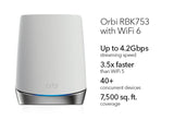 NETGEAR RBK753S Orbi WiFi 6 System Router Satellites AX4200 Mesh 3 Pack