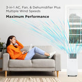TCL - 150 Sq. Ft. 5,100 BTU SACC Smart Portable Air Conditioner H5P44W - White