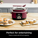 Ninja MC1000 Foodi PossibleCooker 8.5 Quart Multi-Cooker, with 4-in-1 Slow Cooker, Dutch Oven & More, Glass Lid & Integrated Spoon, Nonstick, Oven Safe Pot to 500°F