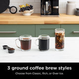 Ninja Espresso & Coffee Barista System, Single-Serve Coffee & Nespresso Capsule Compatible, 12-Cup Carafe, Built-in Frother, Black and Silver, CFN601