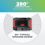 ION iPA125C Pathfinder 280 8-in. 120-Watt All-Weather Bluetooth Rechargeable Speaker with FM Radio and LED Lighting