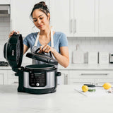 Ninja OS301/FD305CO Foodi 10-in-1 Pressure Cooker and Air Fryer with Nesting Broil Rack, 6.5-Quart Capacity, and a Stainless Finish