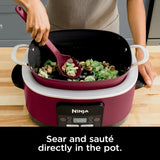 Ninja MC1000 Foodi PossibleCooker 8.5 Quart Multi-Cooker, with 4-in-1 Slow Cooker, Dutch Oven & More, Glass Lid & Integrated Spoon, Nonstick, Oven Safe Pot to 500°F