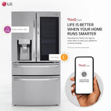 LG - 29.5 Cu. Ft. 4-Door French Door-in-Door Smart Refrigerator with Craft Ice (LRMVS3006S) - Stainless Steel