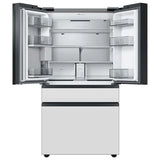 Samsung - BESPOKE 23 cu. ft. 4-Door French Door Counter Depth Smart Refrigerator with Beverage Center (RF23BB860012) - White Glass