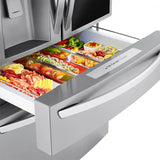 LG - 29.5 Cu. Ft. 4-Door French Door-in-Door Smart Refrigerator with Craft Ice (LRMVS3006S) - Stainless Steel
