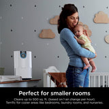 Shark HP102 Air Purifier with Nanoseal HEPA, Cleansense IQ, Odor Lock, Cleans up to 500 Sq. Ft, White