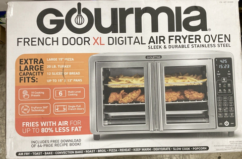  Gourmia XL Digital Air Fryer Toaster Oven with Single-Pull French  Doors : Home & Kitchen