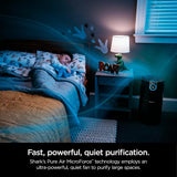 Shark Air Purifier MAX with NanoSeal HEPA, Cleansense IQ, Odor Lock, Cleans up to 1200 Sq. Ft. and 99.98% of particles, dust, allergens, smoke, 0.1?€?0.2 microns, Grey, HP202