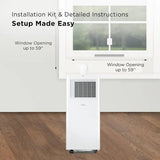 TCL - 150 Sq. Ft. 5,100 BTU SACC Smart Portable Air Conditioner H5P44W - White