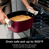 Ninja MC1000 Foodi PossibleCooker 8.5 Quart Multi-Cooker, with 4-in-1 Slow Cooker, Dutch Oven & More, Glass Lid & Integrated Spoon, Nonstick, Oven Safe Pot to 500°F