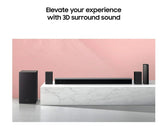 SAMSUNG HW-B57C B-Series 4.1ch Soundbar w/Dolby Audio/DTS Virtual X, Game Mode, Wireless Bluetooth TV Connection, Rear Speaker Kit & Subwoofer Included